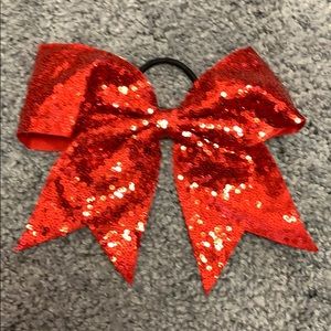 Red sequin hair bow!